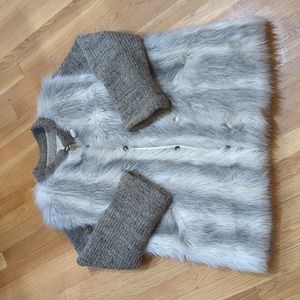 Olympia Faux Fur Jacket - Size L/XL